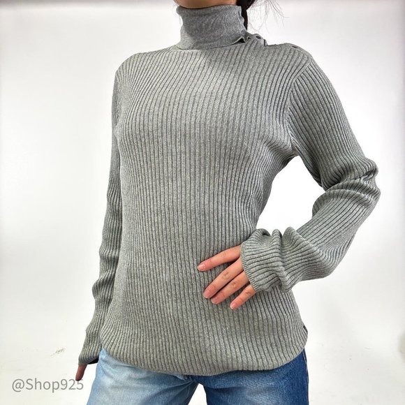 Women's Armani Exchange Turtle Neck Sweater Long Sleeves Size S / m - Picture 2 of 11